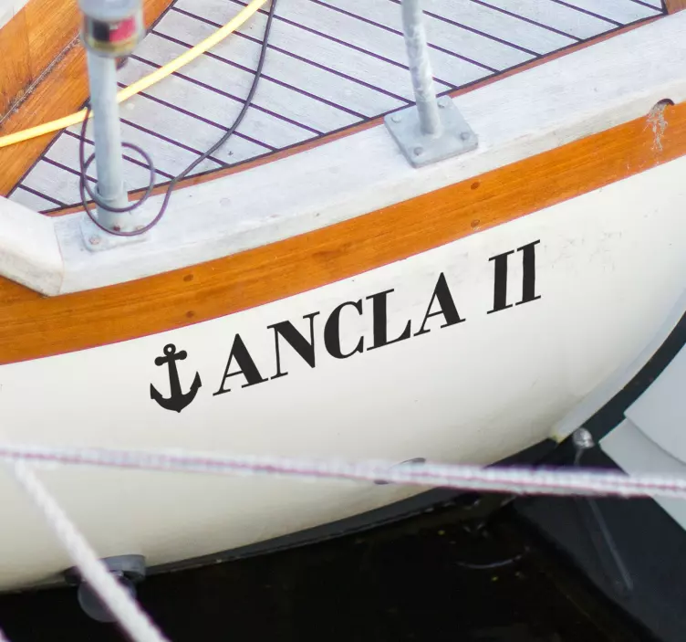Aufkleber Marine name mit AnkerzeichnungName mit Ankerzeichnung a - TenStickers