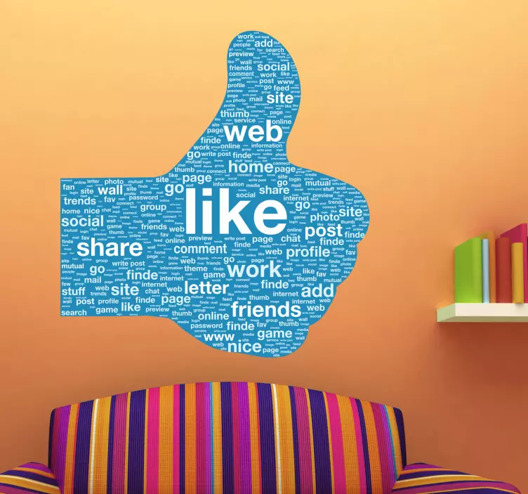 Social Media Like Aufkleber - TenStickers
