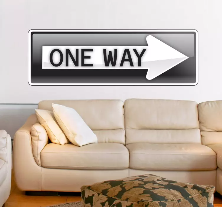 Wandtattoo Schild One Way - TenStickers