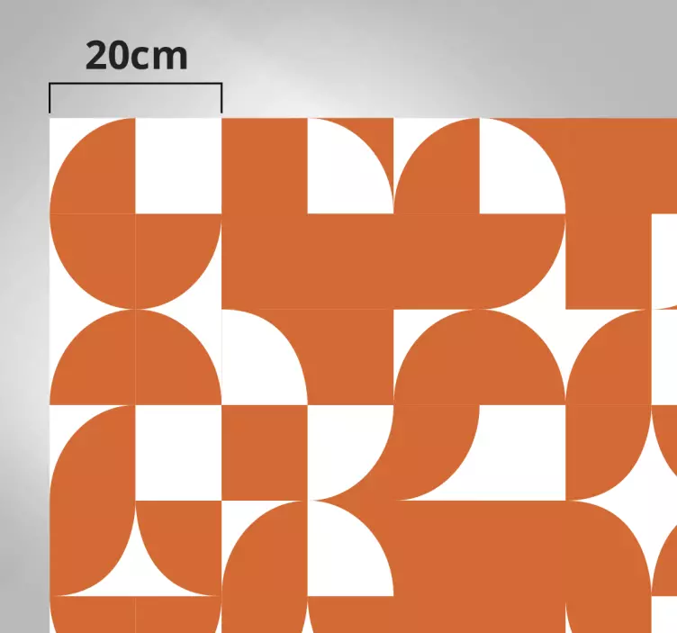 Möbelfolie mit geometrischen orangen mustern - TenStickers
