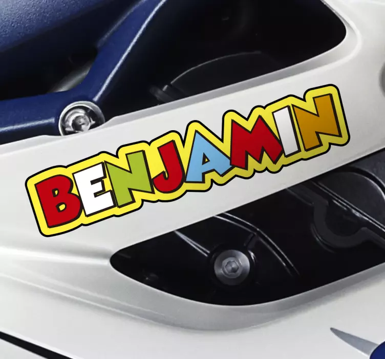 Autoaufkleber personalisierter Name Valentino Rossi - TenStickers