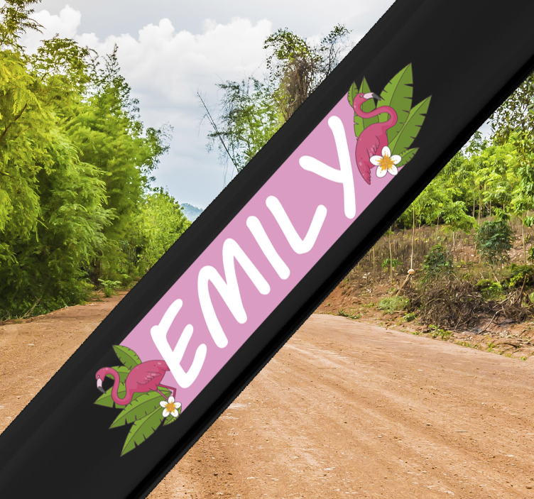 Anpassbare flamingo bike radfahren aufkleber - TenStickers