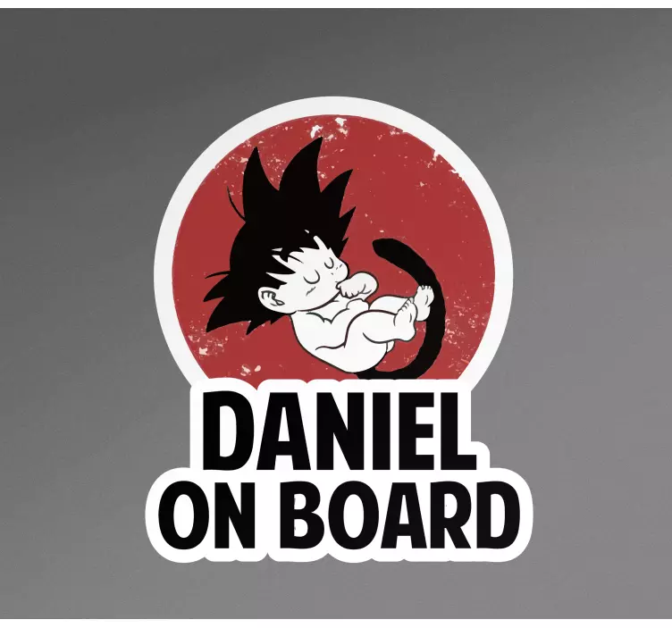 Autoaufkleber Drachenball Baby on Board mit Namen - TenStickers