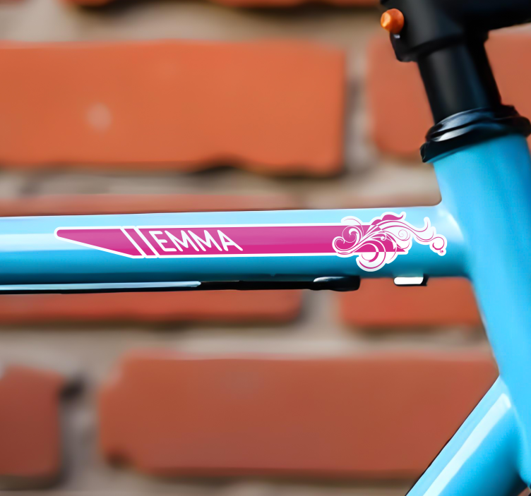 Fahrrad Aufkleber rosa elegant - TenStickers