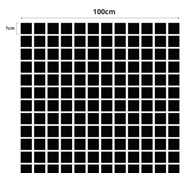 Fenster Aufkleber Graue quadrate skala - TenStickers