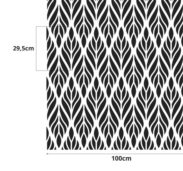 Blattmuster Wandtattoo Fenster - TenStickers