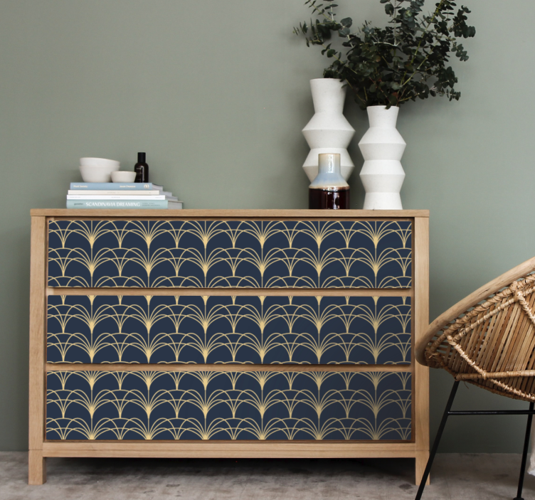 Klebefolie Möbel Modernes goldenes deko-muster - TenStickers