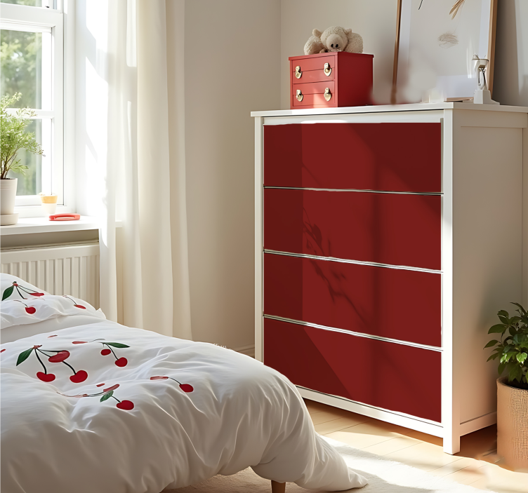 Wandtattoo einfarbig mattes kirschrot - TenStickers