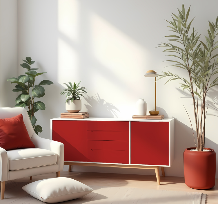 Wandtattoo einfarbig mattrot - TenStickers