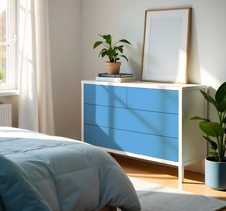 Wandtattoo einfarbig matt hellblau - TenStickers