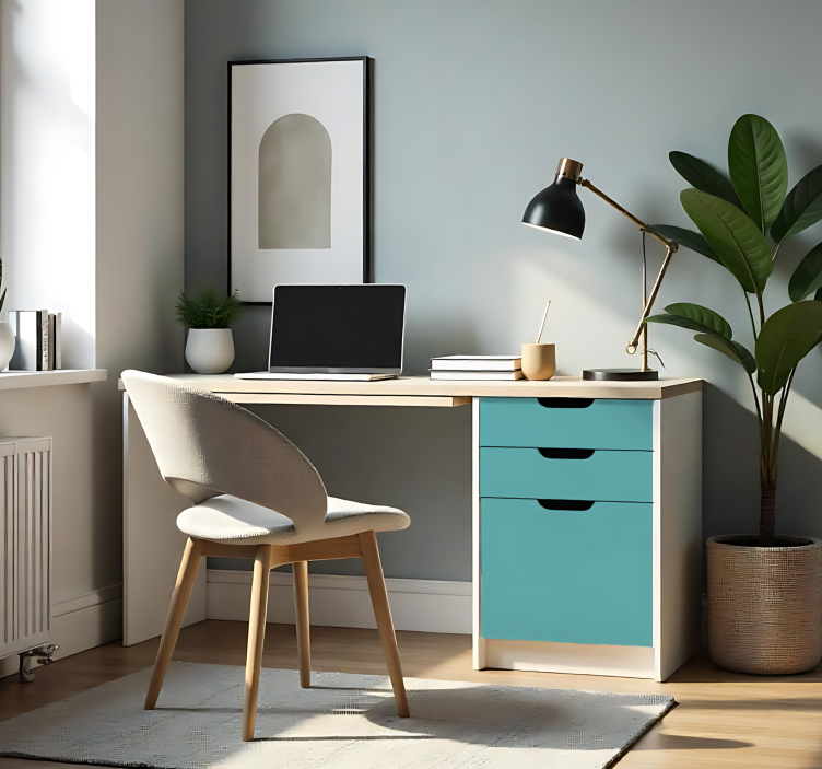 Wandtattoo einfarbig mattes mittleres türkis - TenStickers