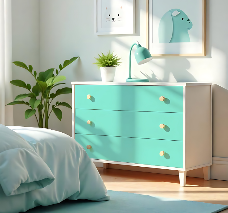 Wandtattoo einfarbig mattes helles türkis - TenStickers