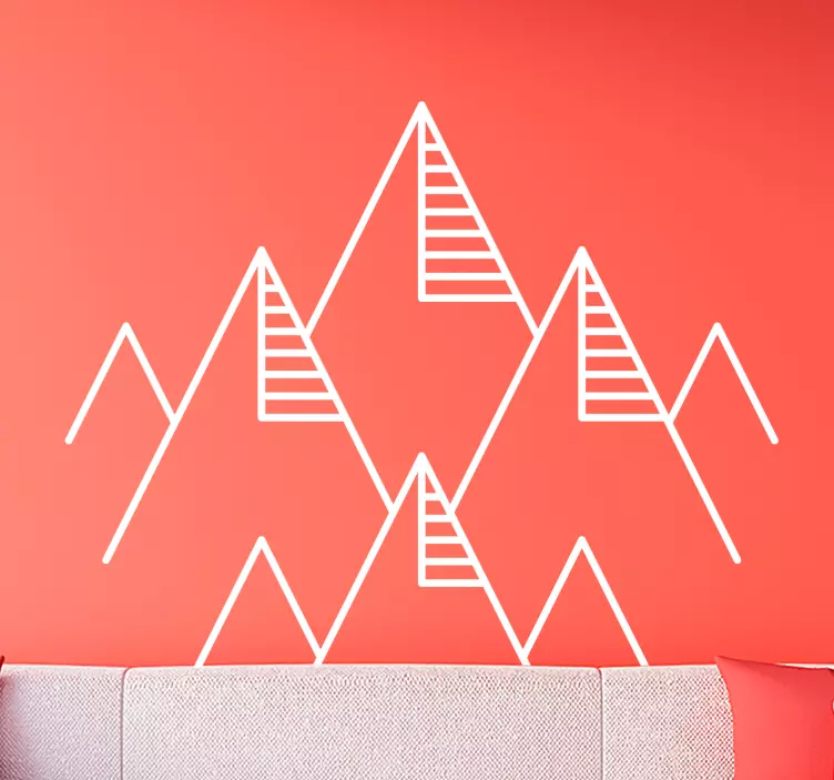Abstrakte wandtattoo der geometrischen berge - TenStickers