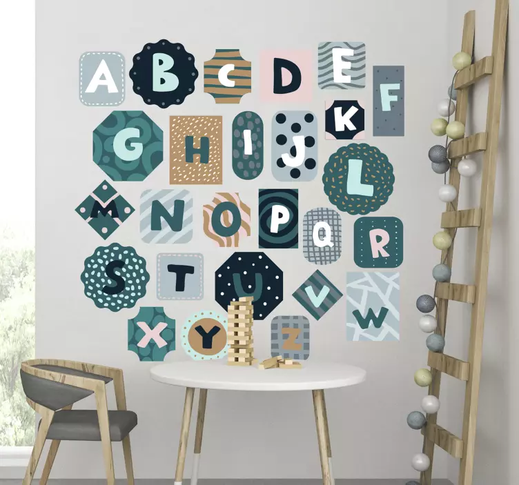 Alphabet nordischer stil aufkleber - TenStickers