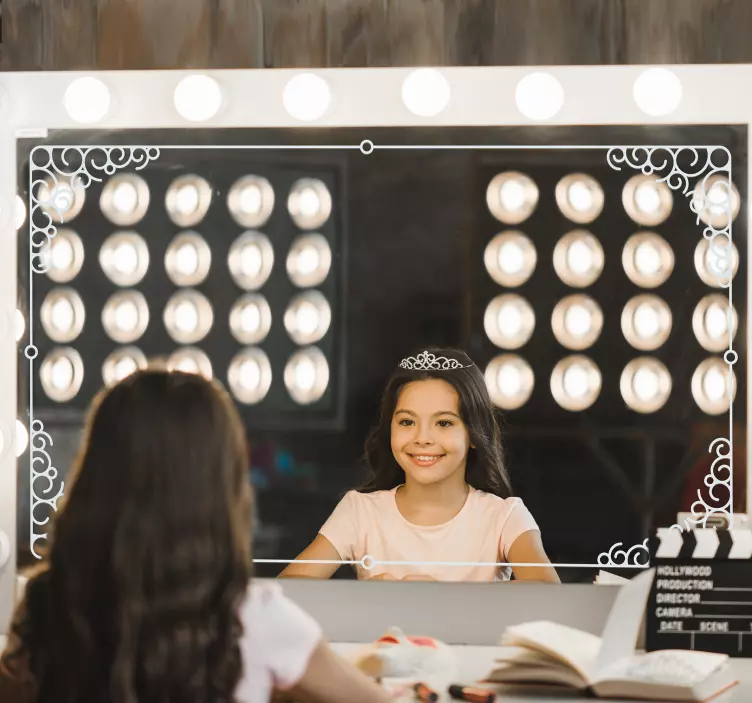 Alter rahmenspiegel vinyl aufkleber - TenStickers