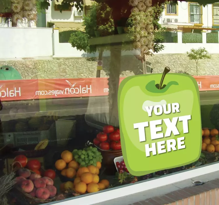 Apfel Text Aufkleber - TenStickers