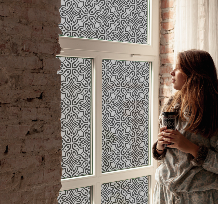 Arabischer schwarz-weiß Fenster Aufkleber - TenStickers