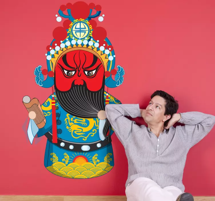 Asiatische Figur Aufkleber - TenStickers
