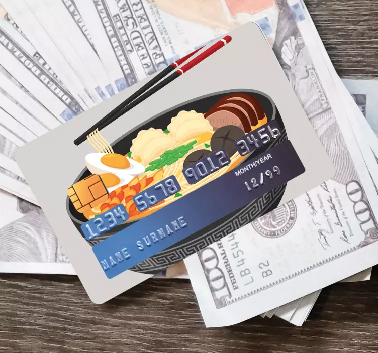 Asiatische Suppe Kartenaufkleber - TenStickers