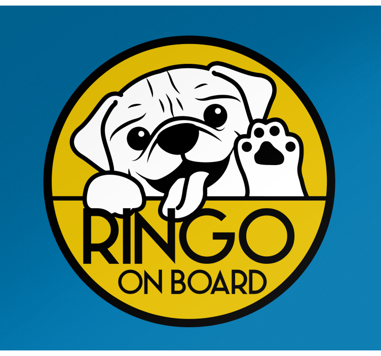 Autoaufkleber Einfarbig schöner hund, der späht - TenStickers