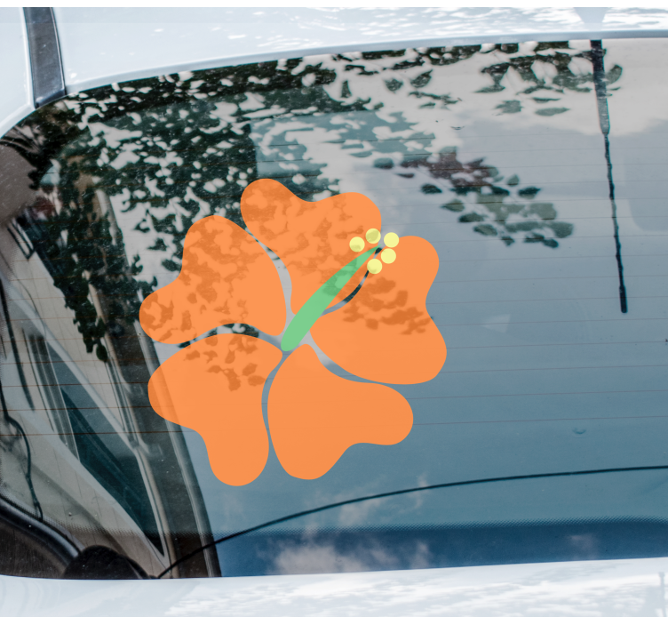 Autoaufkleber Hibiskus - TenStickers