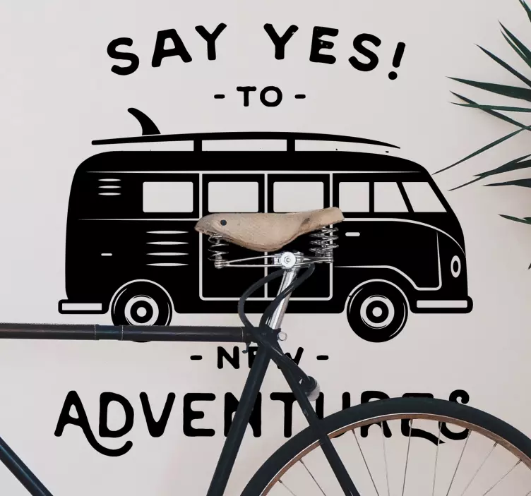 Autoaufkleber Hippie Van Spruch  - TenStickers