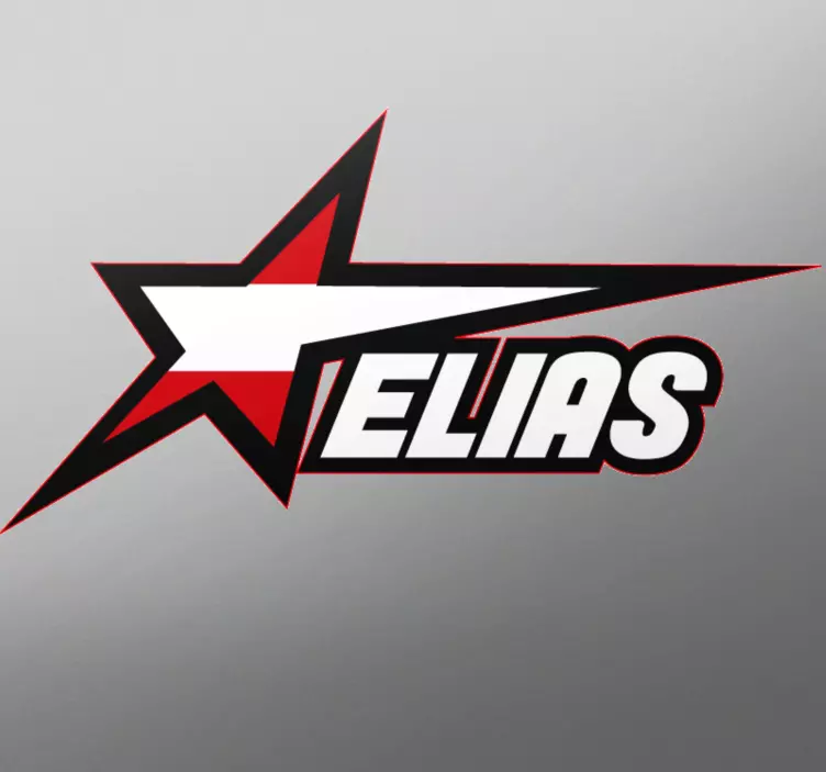 Autoaufkleber österreichische flagge in stern und benutzerdefinie - TenStickers