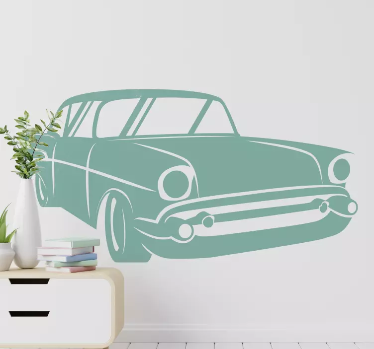 Autoaufkleber Retro Auto Silhouette - TenStickers