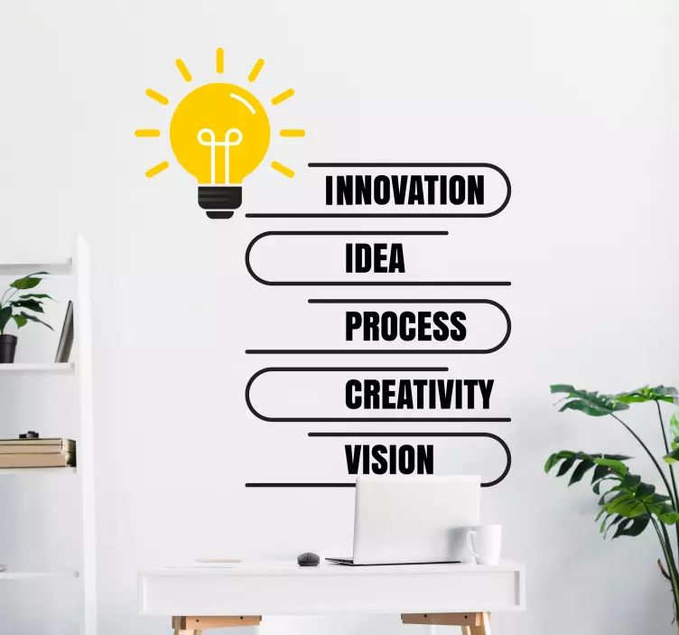 Sticker Büro Werte der glühbirne - TenStickers