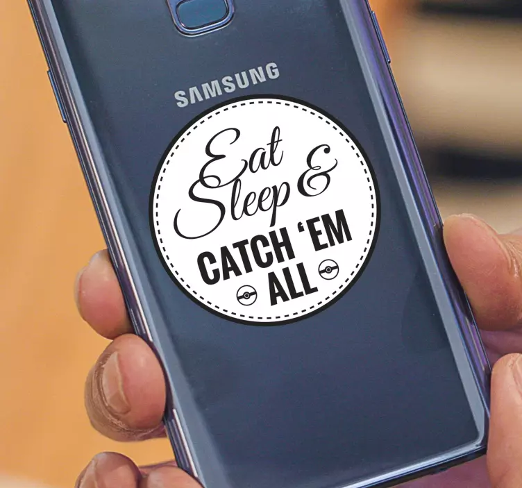 Aufkleber Eat, Sleep & Catch 'em All - TenStickers