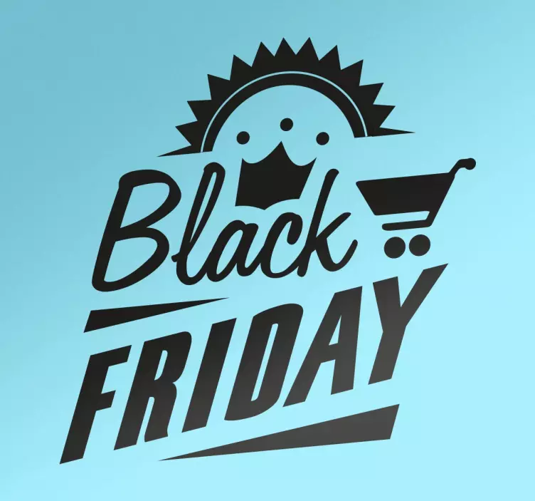 Aufkleber Einkaufen am Black Friday - TenStickers