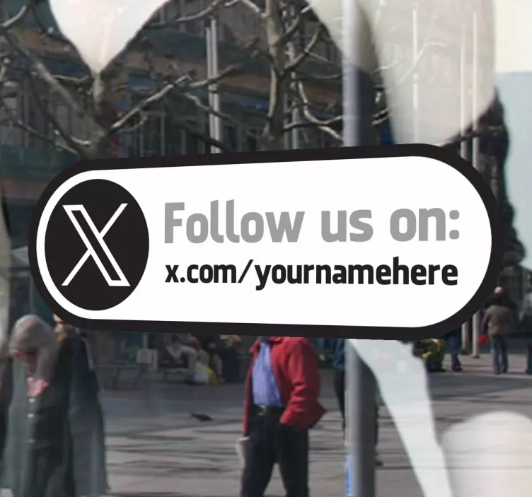 Aufkleber "Follow us on twitter" - TenStickers