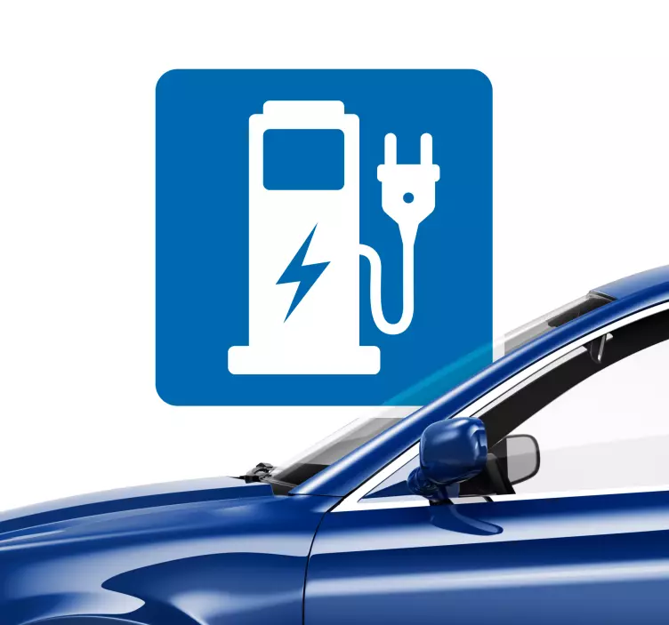 Elektrische Ladestation Schild Aufkleber - TenStickers