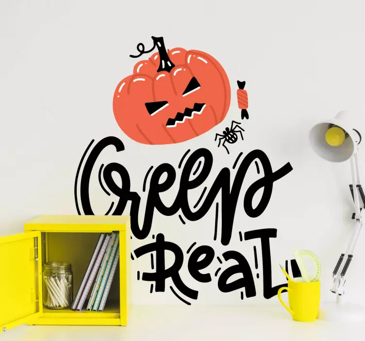 Aufkleber Halloween gruseliges kürbis-design - TenStickers