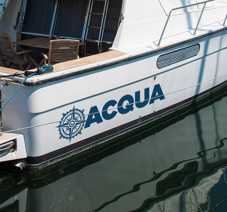 Aufkleber Kompassrose personalisierter Name - TenStickers