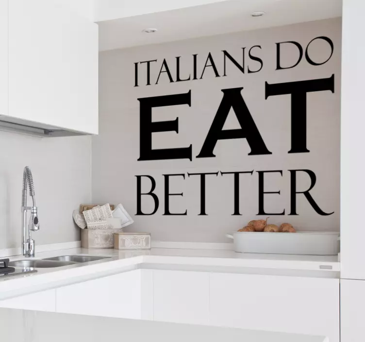 Wandtattoo Küche italians do eat better - TenStickers