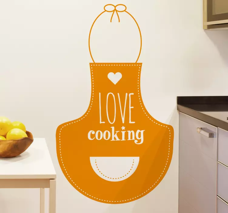 Aufkleber Küche Love Cooking - TenStickers
