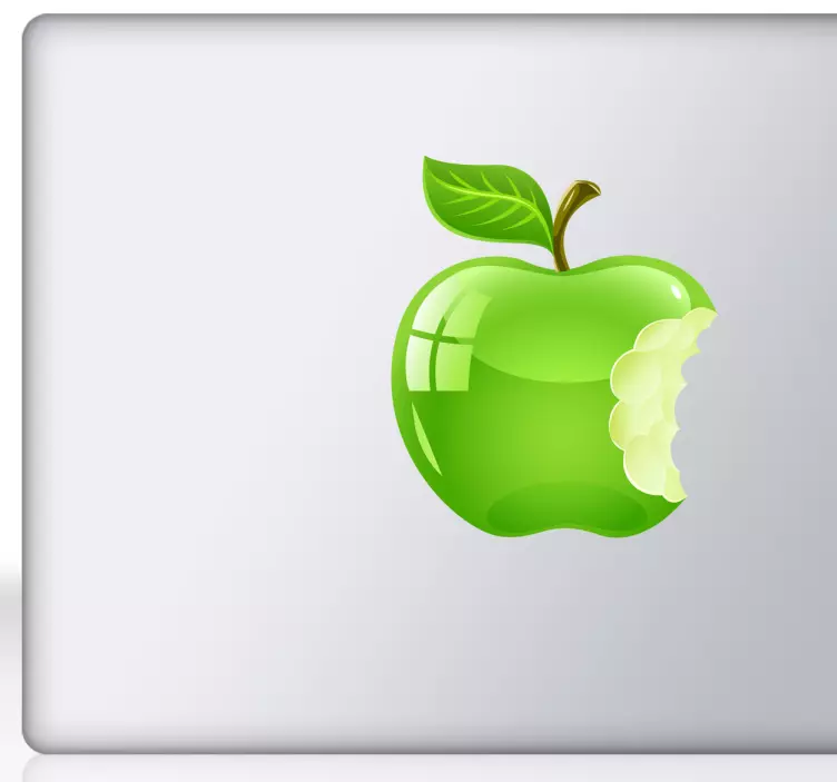 Laptop Sticker realistisches Apple Logo - TenStickers