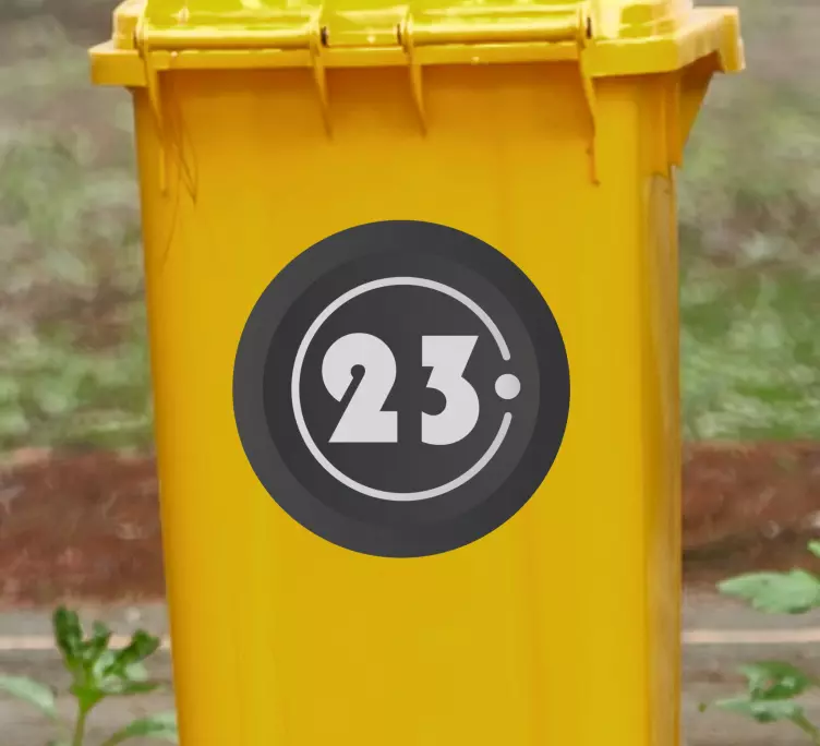 Mülltonnen Aufkleber 3d-tastennummern - TenStickers