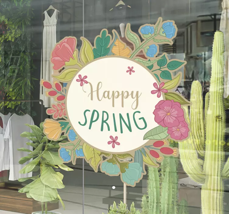 Schaufenster Aufkleber fröhlichen frühling - TenStickers