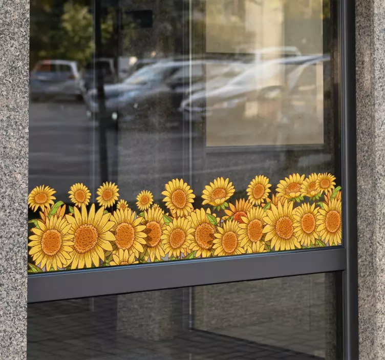 Schaufenster Aufkleber frühlingsblumenmuster - TenStickers
