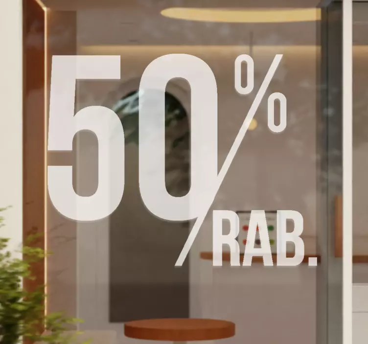 Schaufenster Aufkleber Rabatt - TenStickers