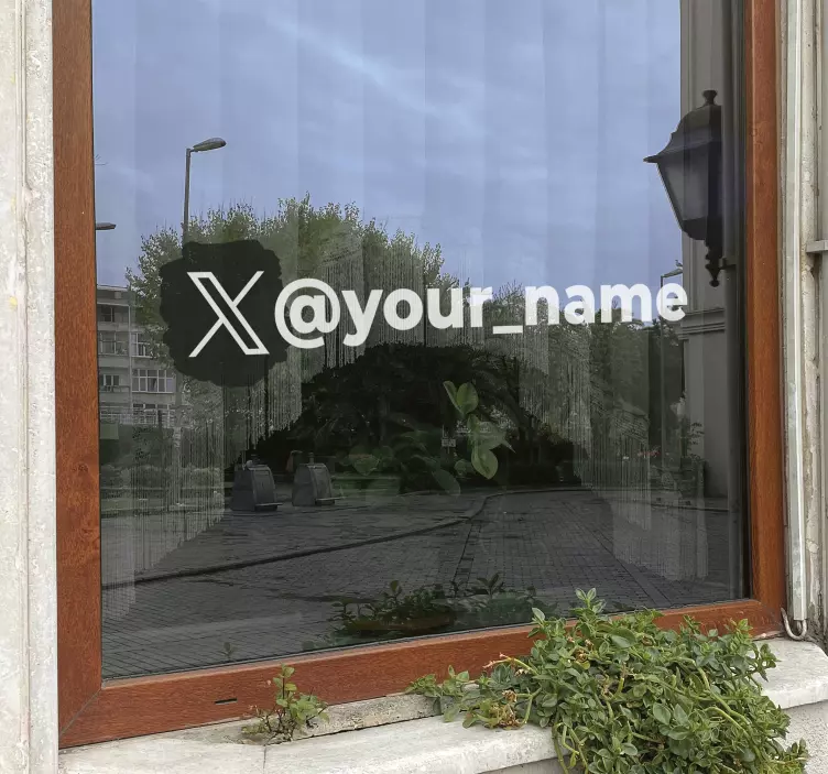 Schaufenster Aufkleber (X Twitter Symbol) PersonalisiertWie Googl - TenStickers