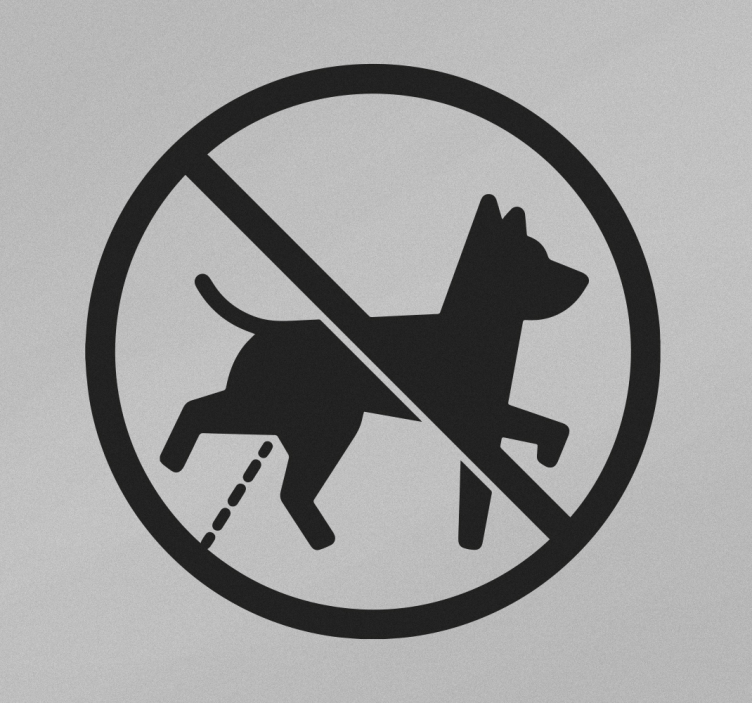 Aufkleber Schild hund pinkelt - TenStickers