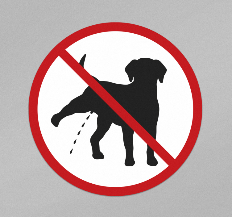 Aufkleber Schild hundepipi - TenStickers