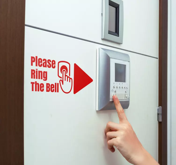 Klebeschilder Bitte Klingeln - TenStickers