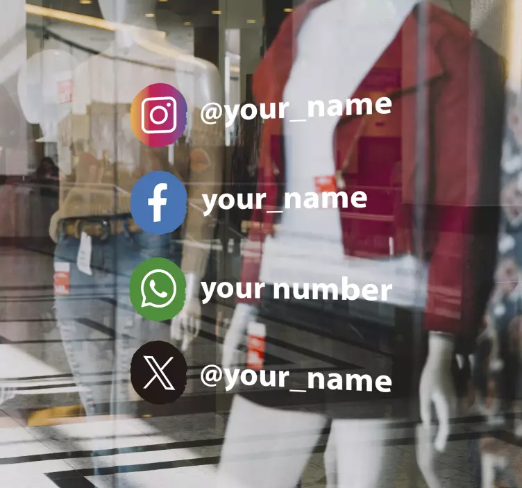 Klebeschilder Social media punktsymbole - TenStickers