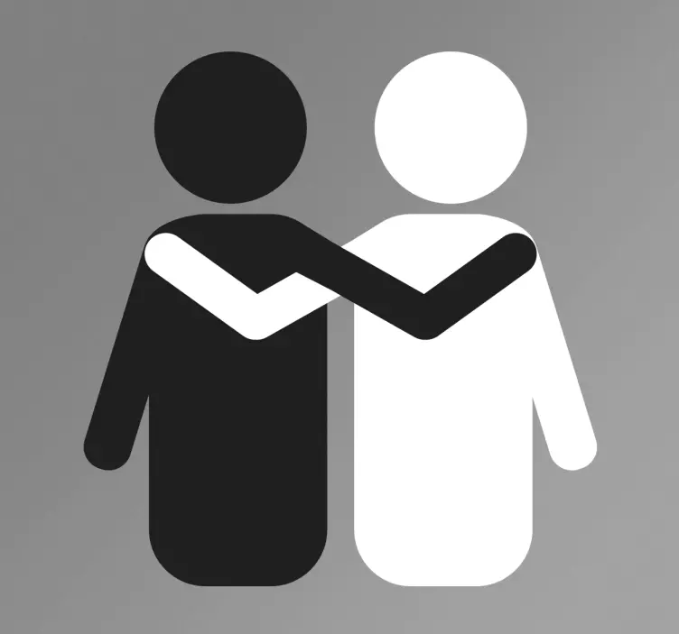 Aufkleber Solidarität schwarz weiß - TenStickers