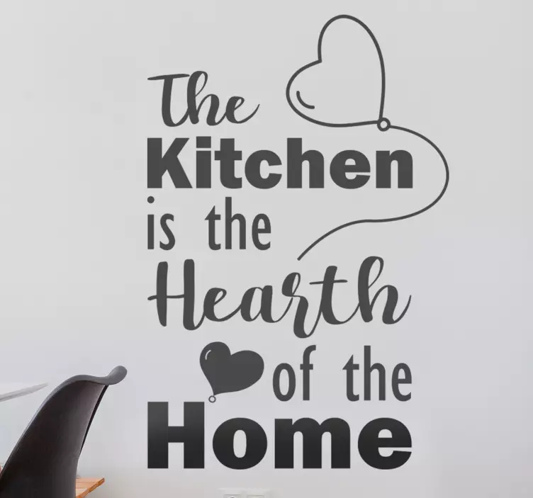 Wandtattoo Text Kitchen Is Home - TenStickers