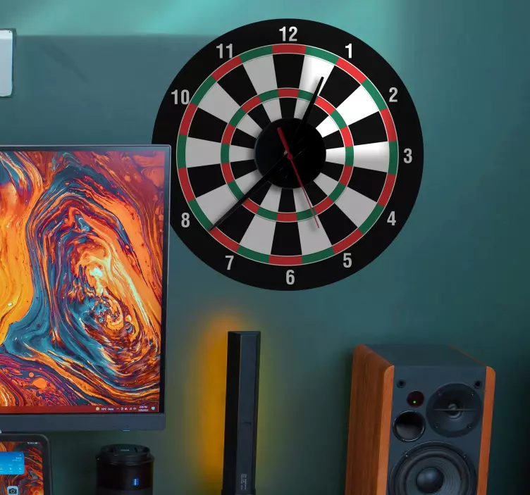 Wandtattoo Uhr dartscheibe - TenStickers